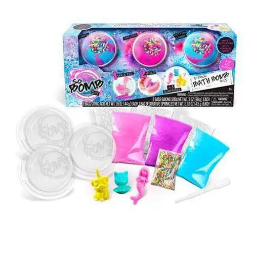 So Bomb DIY - Bath Bomb 3 Pack - Mermaid/Unicorn/Cotton Candy - Toys & Games