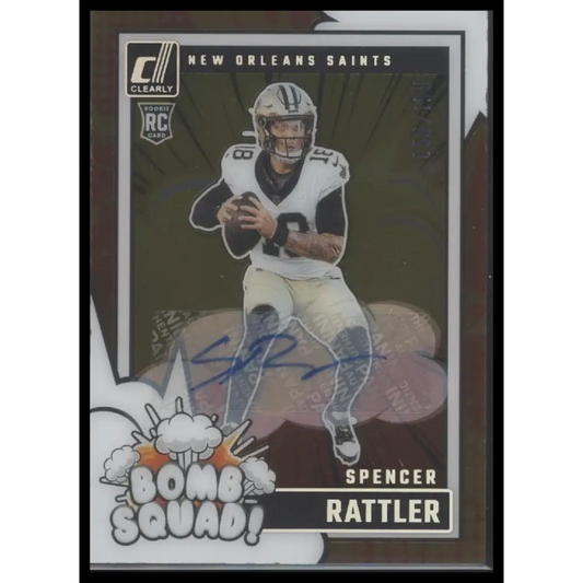 Spencer Rattler 2024 Clearly Donruss #8 Clearly Bomb Squad Autographs #/199