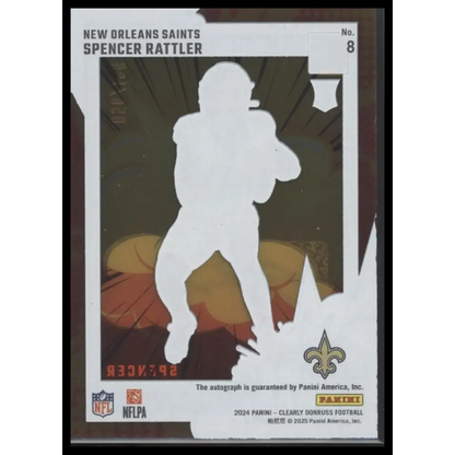 Spencer Rattler 2024 Clearly Donruss #8 Clearly Bomb Squad Autographs #/199