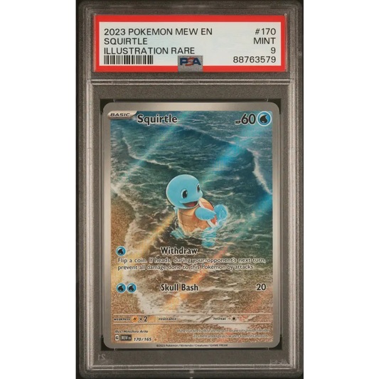 Squirtle 2023 Pokemon Mew En-151 #170 Illustration Rare PSA 9 - Graded Trading Card