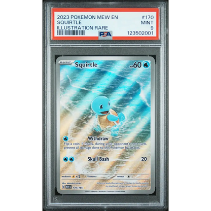 Squirtle 2023 Pokemon Mew En-151 #170 Illustration Rare PSA 9 - Graded Trading Card