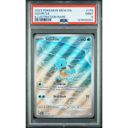 Squirtle 2023 Pokemon Mew En-151 #170 Illustration Rare PSA 9 - Graded Trading Card