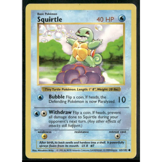 Squirtle Base Set (Shadowless) #063/102