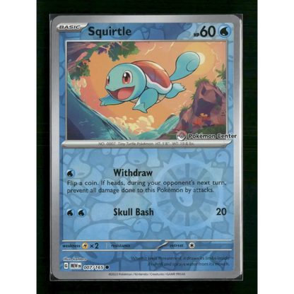 Squirtle Miscellaneous Cards & Products #007/165 - Trading Card