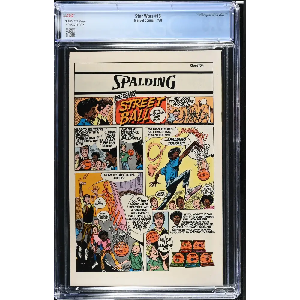 Star Wars #13 (7/78) Graded CGC 9.8 - Comic Book