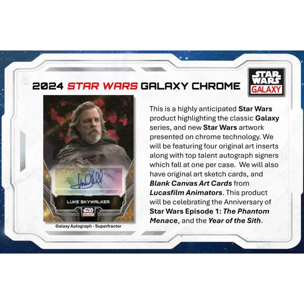 Star Wars Chrome Galaxy Hobby Box (Topps 2024)