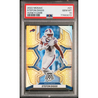 Stefon Diggs 2022 Panini Mosaic #21 Honeycomb PSA 10 - Graded Trading Card