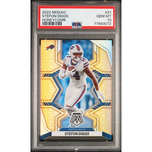 Stefon Diggs 2022 Panini Mosaic #21 Honeycomb PSA 10 - Graded Trading Card
