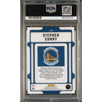 Stephen Curry 2023 Panini Donruss Hardwood Masters #9 Hardwood Masters-Hl PSA 10 - Graded Trading Card