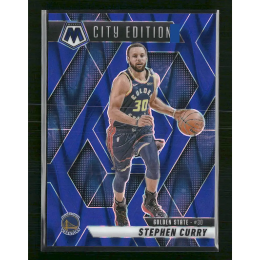 Stephen Curry 2024-25 Panini Mosaic #272 Blue Seismic Mosaic #/149 - Trading Card
