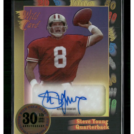 Steve Young 2021 Wild Card 30th Anniversary #30TH-30 Autographs Black - Trading Card