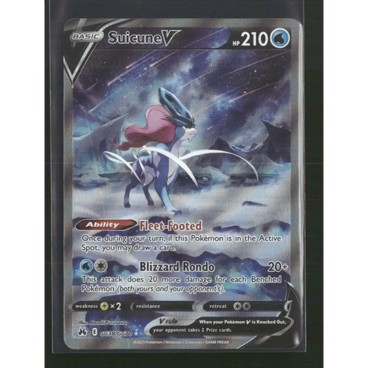 Suicune V Crown Zenith: Galarian Gallery #GG38/GG70 - Trading Card