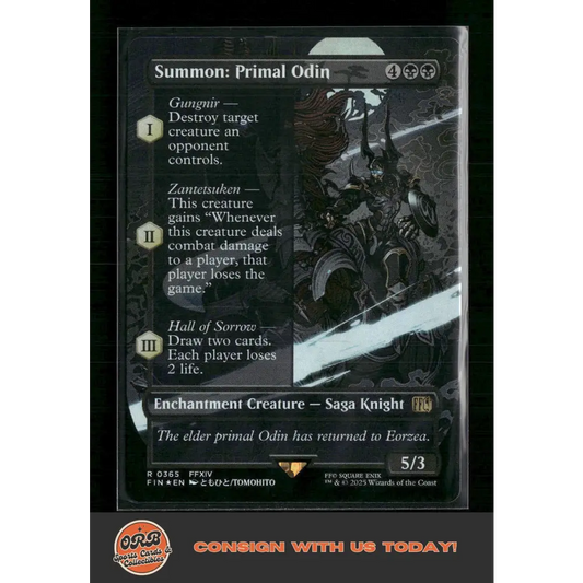Summon: Primal Odin (Borderless) FINAL FANTASY #365 - Trading Card