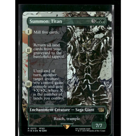 Summon: Titan (Borderless) FINAL FANTASY #373 - Trading Card