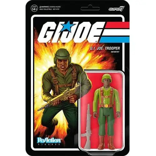 Super7 G.I. Joe 3 3/4-Inch ReAction Figure - Select Figure(s) - Greenshirt (Dark Brown) - Action & Toy Figures