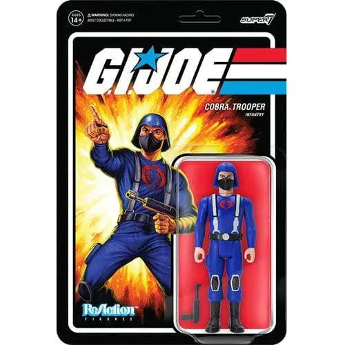 Super7 G.I. Joe 3 3/4-Inch ReAction Figure - Select Figure(s) - Cobra Trooper (Y-Back Pink) - Action & Toy Figures