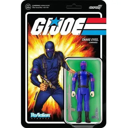 Super7 G.I. Joe 3 3/4-Inch ReAction Figure - Select Figure(s) - Snake Eyes - Action & Toy Figures