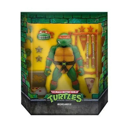 Super7 Teenage Mutant Ninja Turtles Ultimates 7-Inch - Select Action Figure(s) - Michelangelo - Action & Toy Figures
