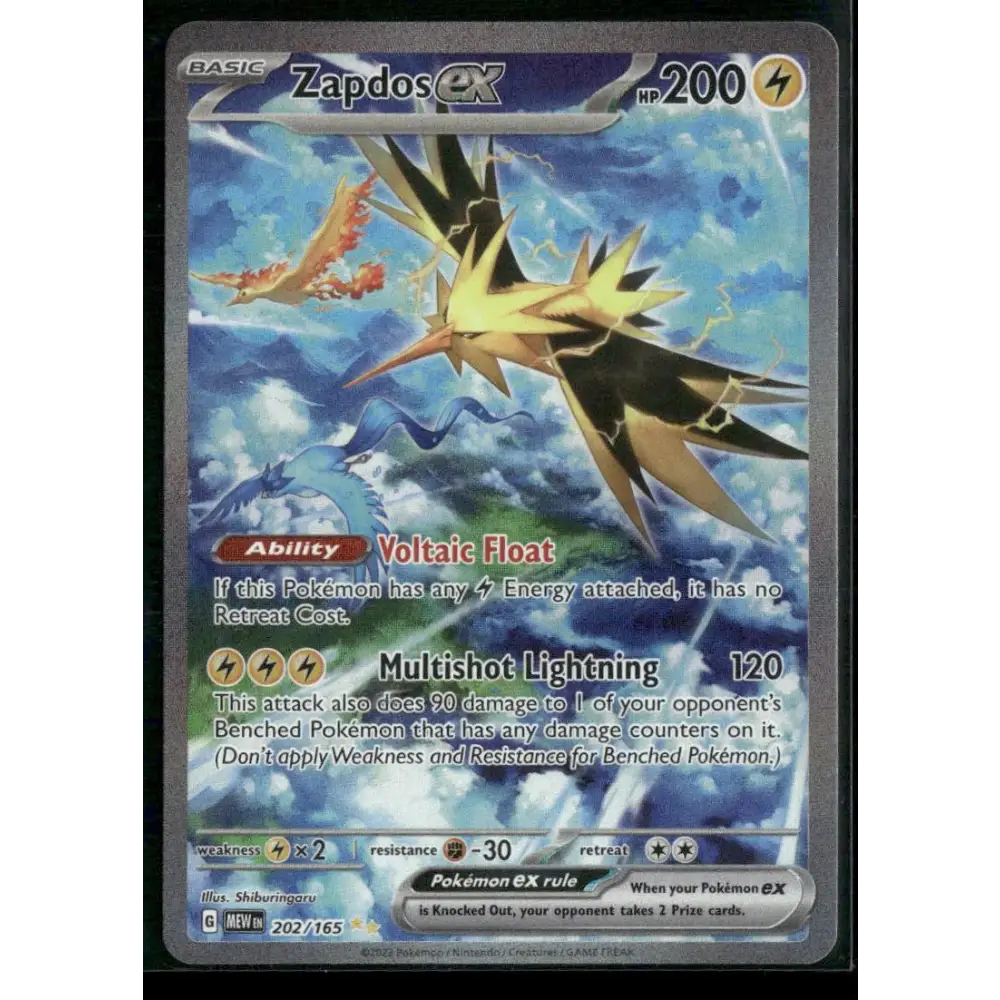 SV: Scarlet & Violet 151 #202/165 Zapdos ex
