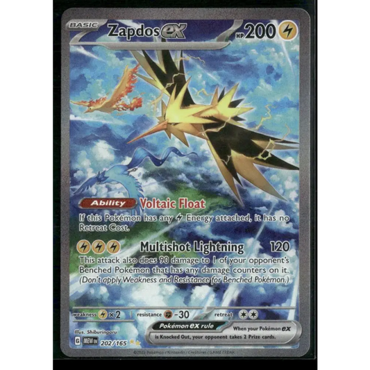 SV: Scarlet & Violet 151 #202/165 Zapdos ex