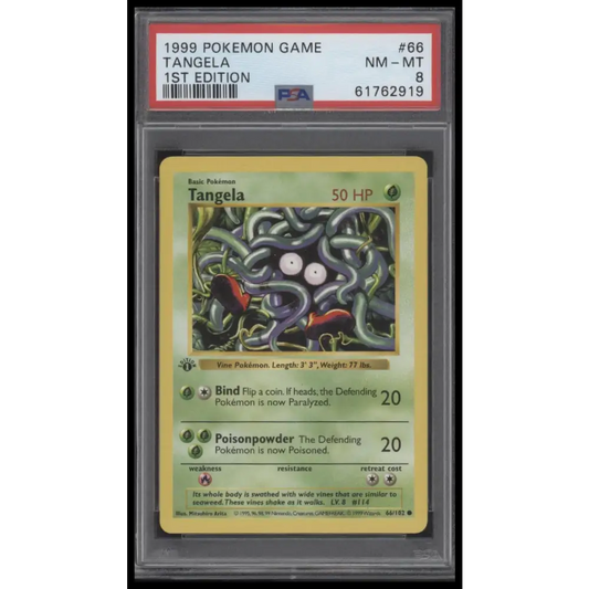 Tangela 1999 Pokemon Game #66 1st Edition PSA 8