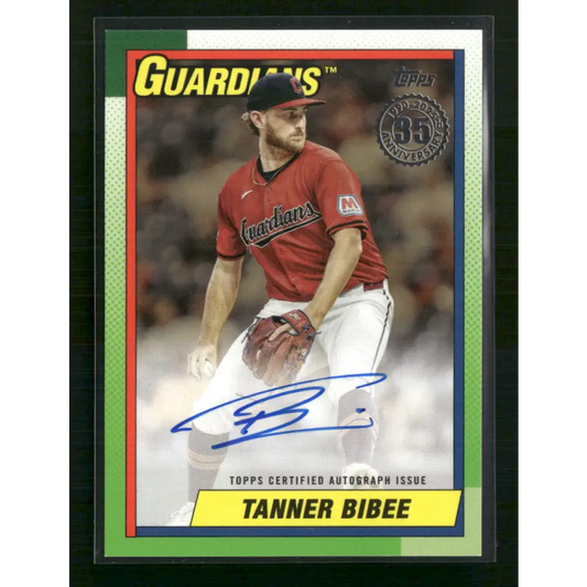 Tanner Bibee 2025 Topps Baseball 35th Anniversary Auto Gold #/50 - Trading Card