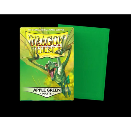 TCG Trading Card Shield Matte Dual Penny Sleeves - Apple Green - Trading Cards