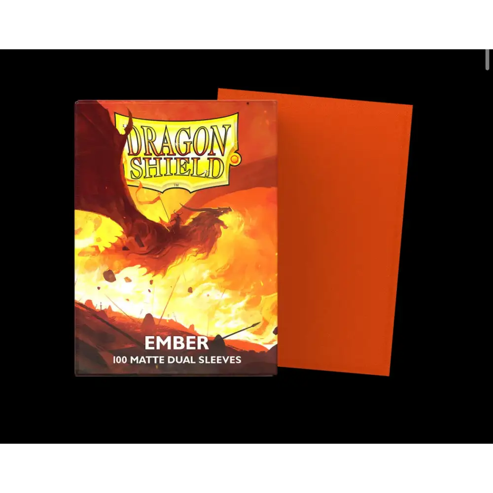 TCG Trading Card Shield Matte Dual Penny Sleeves - Ember - Trading Cards
