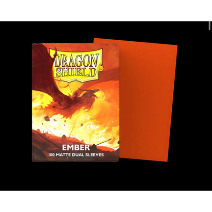 TCG Trading Card Shield Matte Dual Penny Sleeves - Ember - Trading Cards