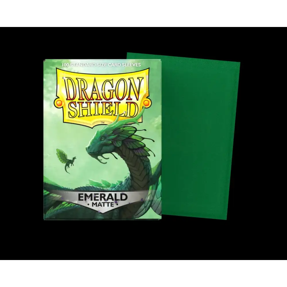 TCG Trading Card Shield Matte Dual Penny Sleeves - Emerald - Trading Cards