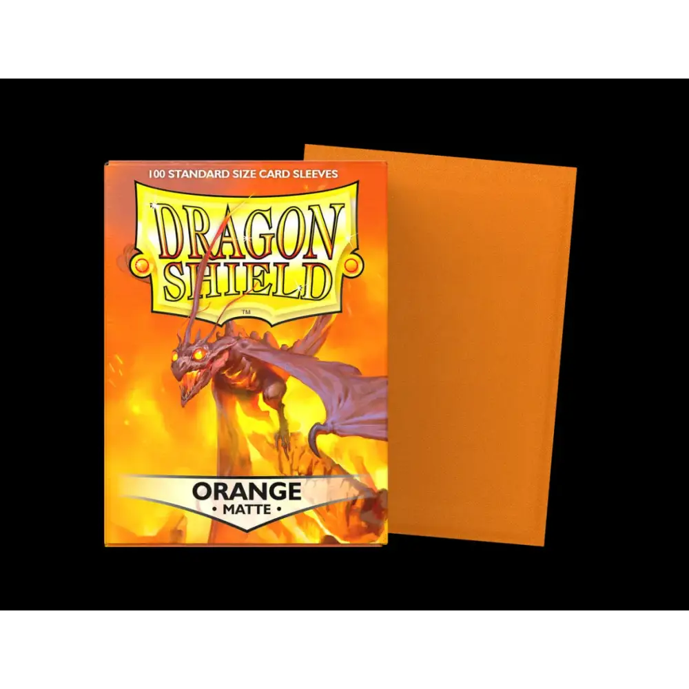 TCG Trading Card Shield Matte Dual Penny Sleeves - Orange - Trading Cards