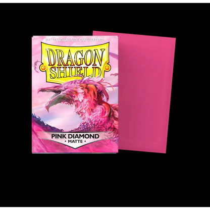 TCG Trading Card Shield Matte Dual Penny Sleeves - Pink Diamond - Trading Cards