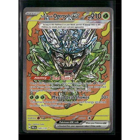 Teal Mask Ogerpon ex SV: Prismatic Evolutions #145/131 - Trading Card