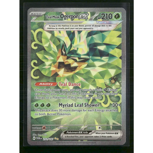 Teal Mask Ogerpon ex SV06: Twilight Masquerade #211/167 - Trading Card