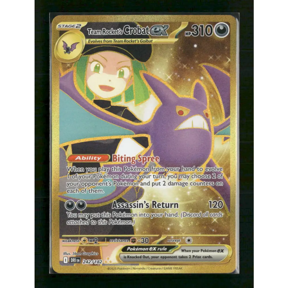Team Rocket’s Crobat ex SV10: Destined Rivals #242/182 - Trading Card