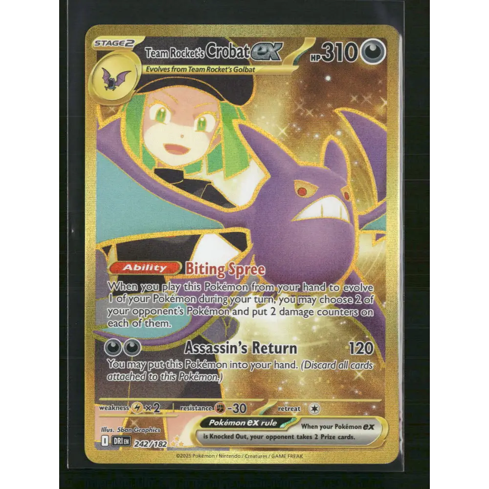 Team Rocket’s Crobat ex SV10: Destined Rivals #242/182 - Trading Card