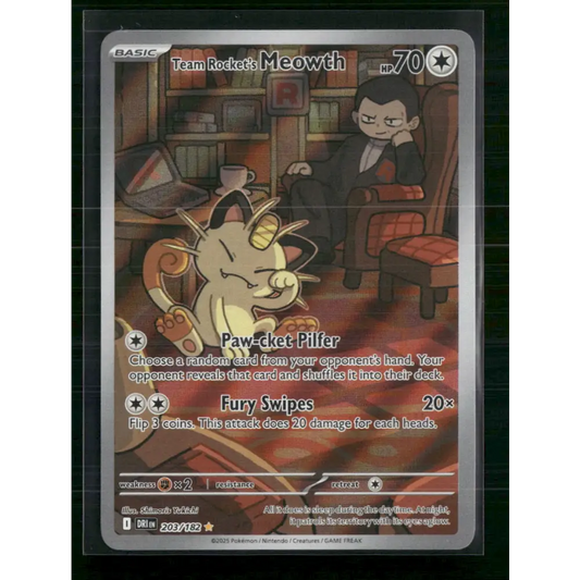 Team Rocket’s Meowth SV10: Destined Rivals #203/182 - Trading Card