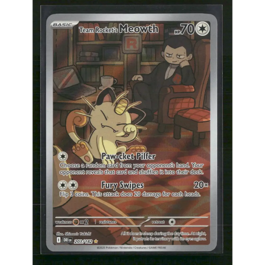 Team Rocket’s Meowth SV10: Destined Rivals #203/182 - Trading Card