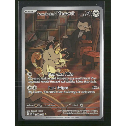 Team Rocket’s Meowth SV10: Destined Rivals #203/182 - Trading Card