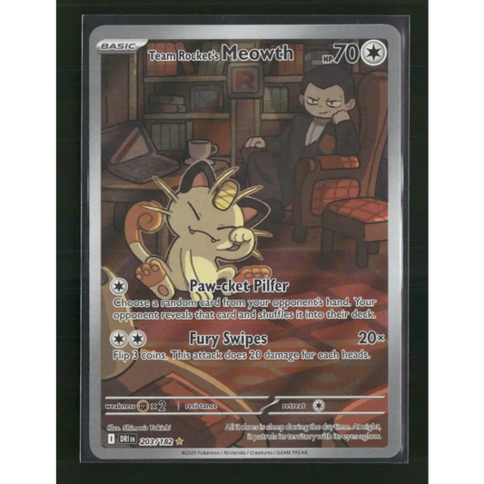 Team Rocket’s Meowth SV10: Destined Rivals #203/182 - Trading Card