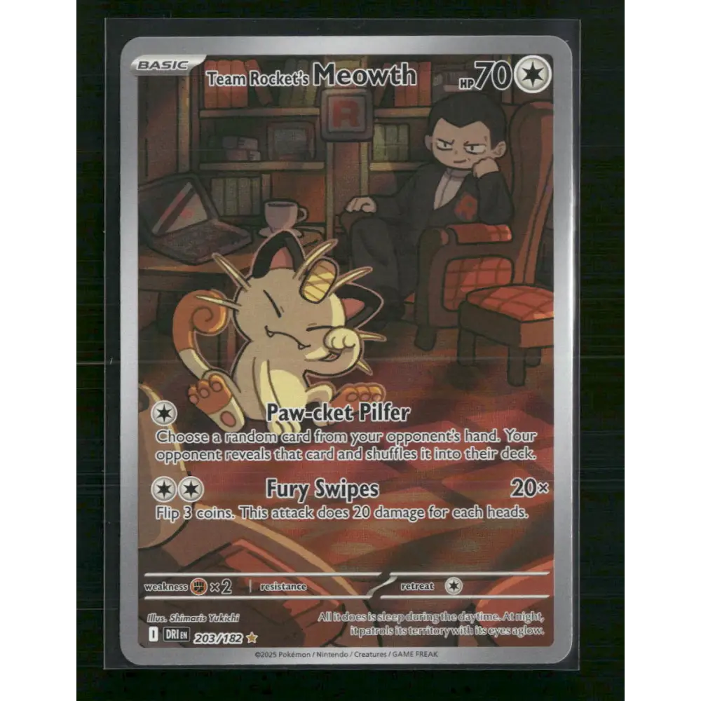 Team Rocket’s Meowth SV10: Destined Rivals #203/182 - Trading Card