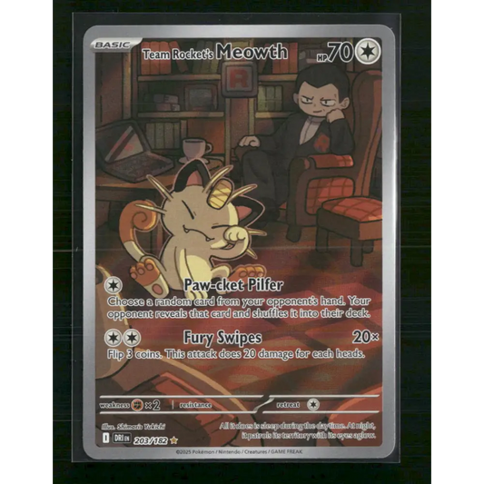 Team Rocket’s Meowth SV10: Destined Rivals #203/182 - Trading Card