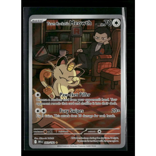 Team Rocket’s Meowth SV10: Destined Rivals #203/182 - Trading Card