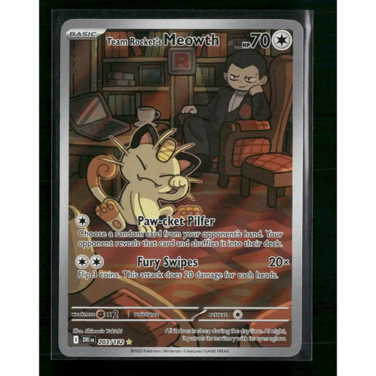 Team Rocket’s Meowth SV10: Destined Rivals #203/182 - Trading Card