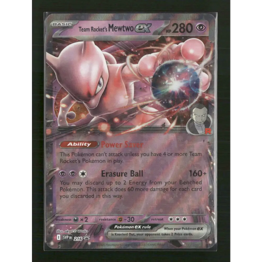 Team Rocket’s Mewtwo ex SV: Scarlet & Violet Promo Cards #216 - Trading Card