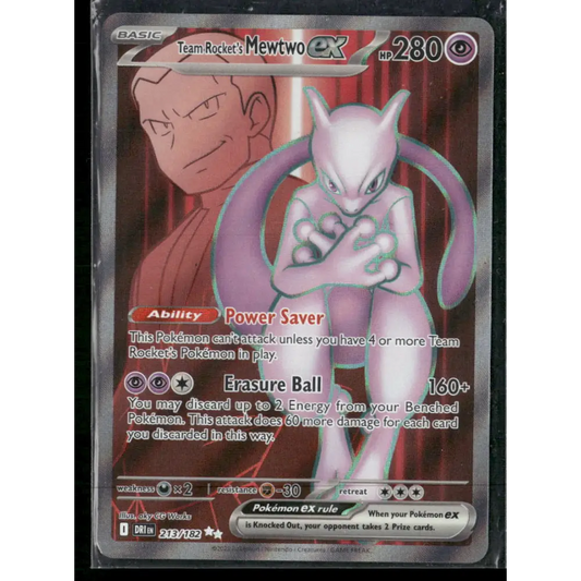 Team Rocket’s Mewtwo ex SV10: Destined Rivals #213/182 - Trading Card