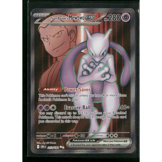 Team Rocket’s Mewtwo ex SV10: Destined Rivals #213/182 - Trading Card