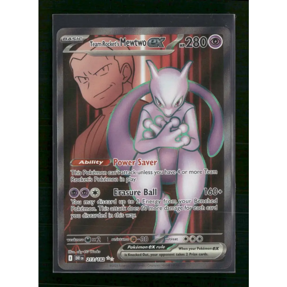 Team Rocket’s Mewtwo ex SV10: Destined Rivals #213/182 - Trading Card
