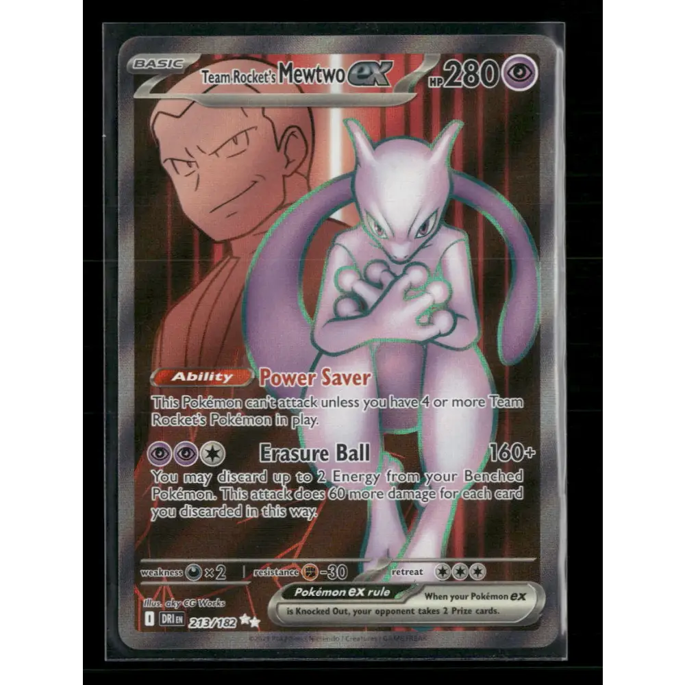 Team Rocket’s Mewtwo ex SV10: Destined Rivals #213/182 - Trading Card