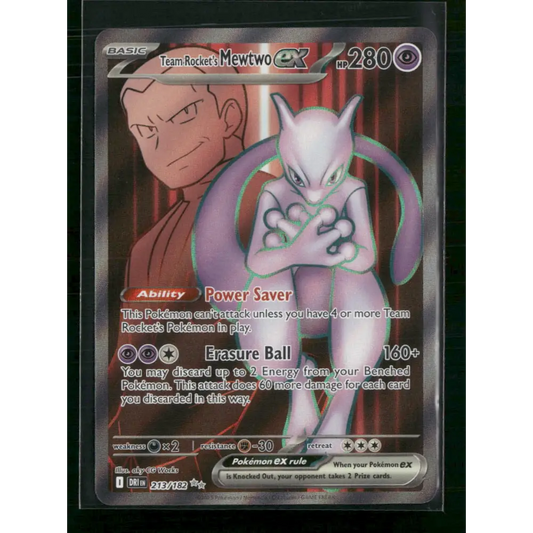 Team Rocket’s Mewtwo ex SV10: Destined Rivals #213/182 - Trading Card
